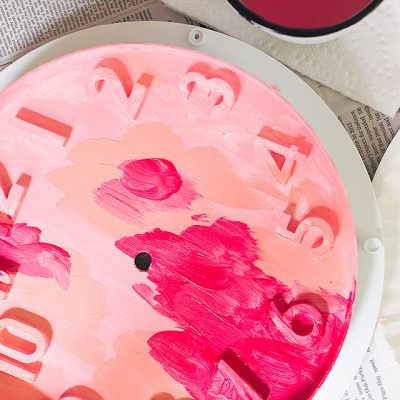 Initial Layers of Pink and Red Paint