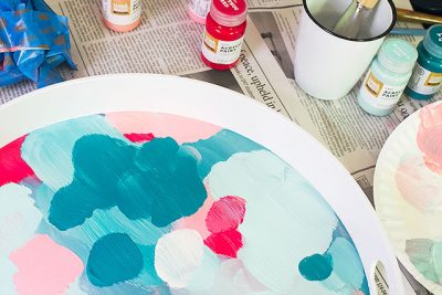 DIY Abstract Art Painted Tray | Making it Lovely
