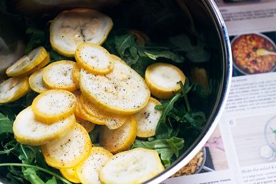 Making Summer Squash Salad