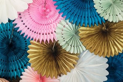 Bridal Shower Paper Fans Decorations