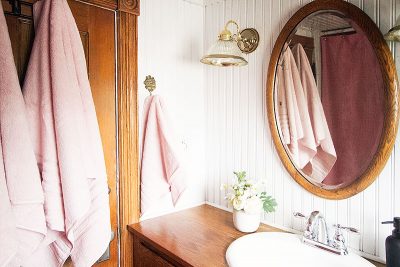 Pink Towels in the Bathroom