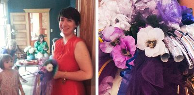 Making the Bridal Shower Ribbon and Bow Bouquet