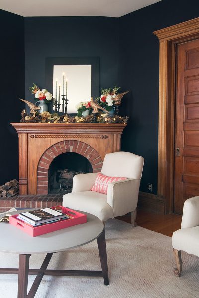 Living Room, Decorated for Fall