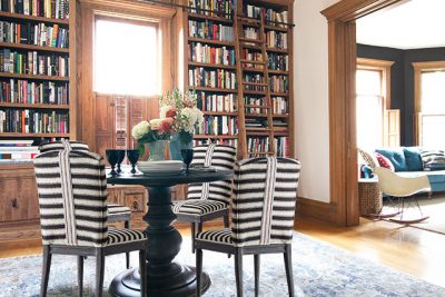 Anthropologie Grassland Striped Dining Chairs