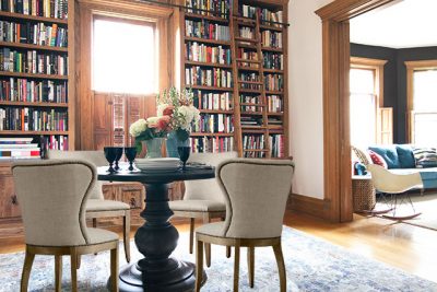 Restoration Hardware 1940s Wingback Fabric Side Chair