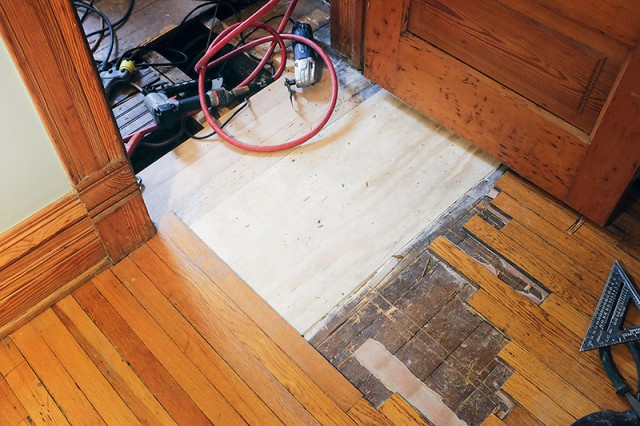 New Subfloor in the Bedroom and Closet