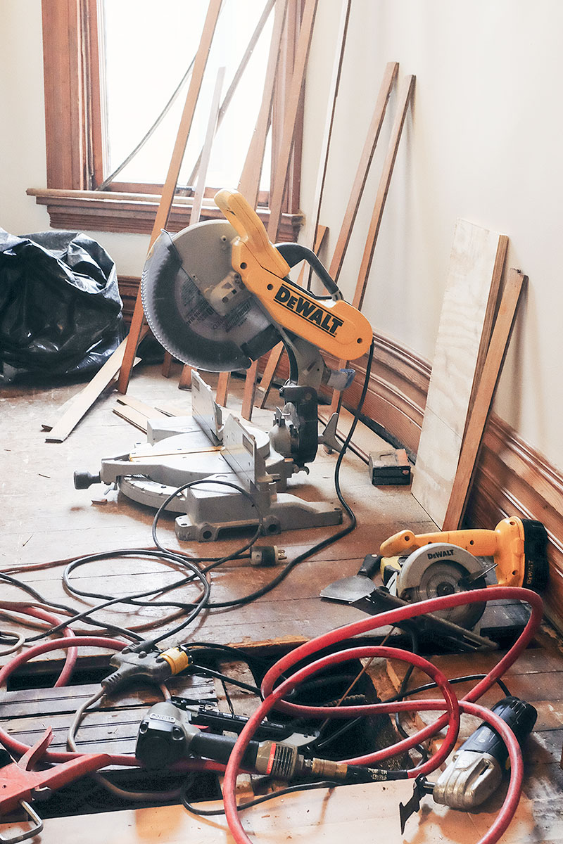 Repairing and Replacing the Closet Floor