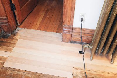 Patched Wood Flooring, New Subfloor