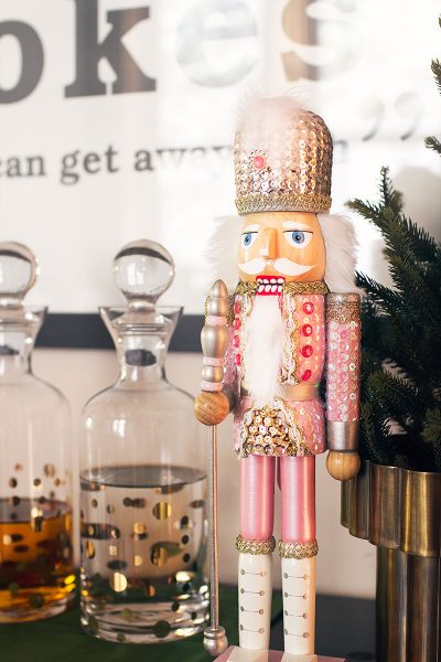 Pink Sequin Liberace Nutcracker