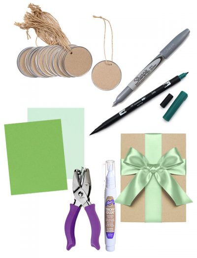 DIY Laurel Leaf Gift Tags Supplies