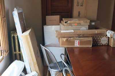 The Boxes Begin Arriving for Our HGTV Magazine Shoot