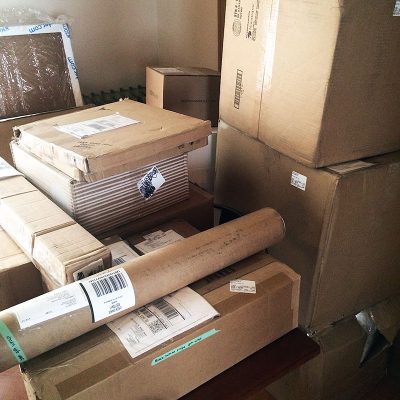 The Boxes Begin Arriving for Our HGTV Magazine Shoot