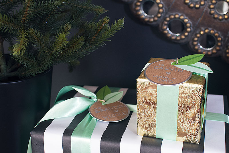 Pretty Packages: DIY Laurel Leaf Gift Tags