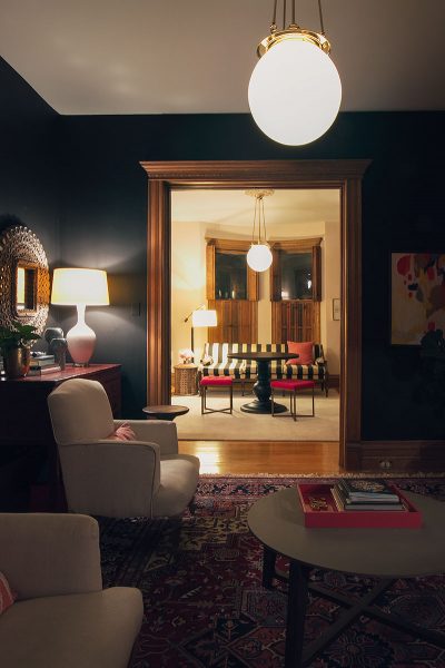 The Double Parlor at Night