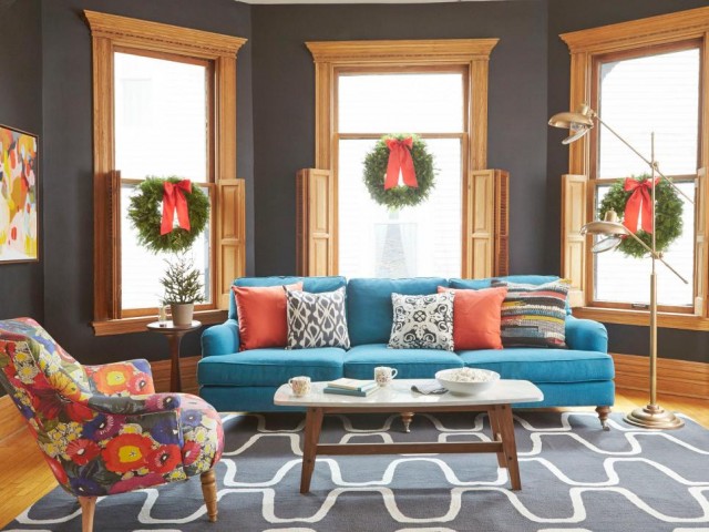 Making it Lovely's Living Room in HGTV Magazine's Christmas 2015 Issue