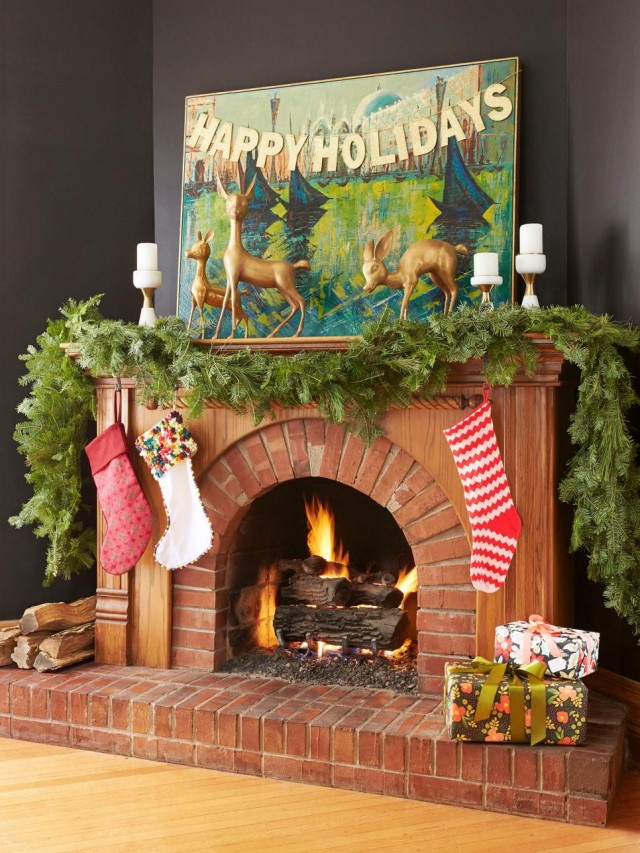 Making it Lovely's Fireplace in HGTV Magazine's Christmas 2015 Issue