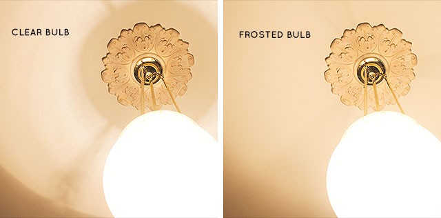 Clear vs. Frosted Light Bulb