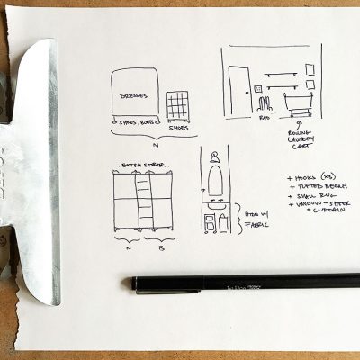 Making it Lovely's Closet Layout Sketch
