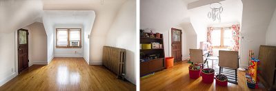 Finished Attic and Playroom, Before