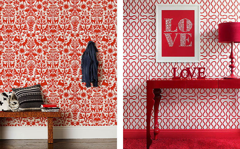 Red Wallpaper Rooms