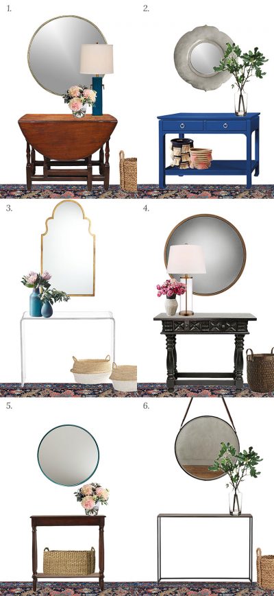 6 Entryway Console Tables and Mirrors