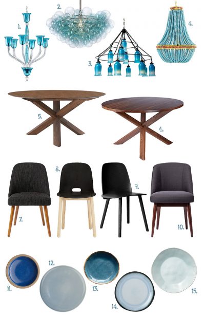 Decorating a Dining Room with a Turquoise Chandelier