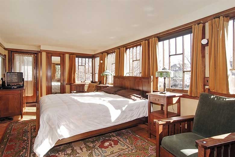 Oscar B. Balch House Bedroom, Frank Lloyd Wright, Oak Park