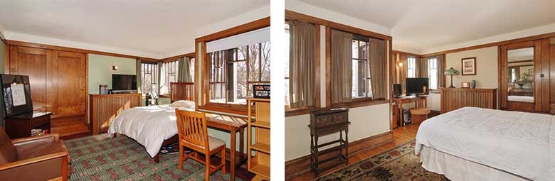 Oscar B. Balch House Bedrooms, Frank Lloyd Wright, Oak Park