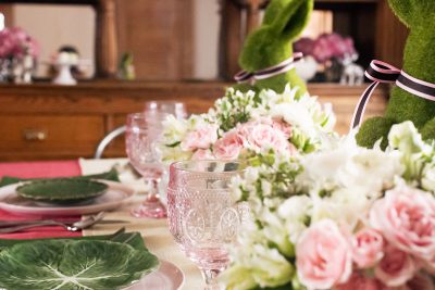 Pink and Green Easter Table Settings with Pier 1 | Making it Lovely