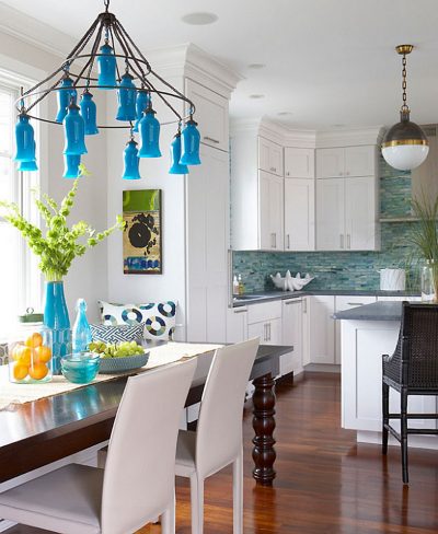 Sara Chandelier and Hicks Pendant - Rachel Reider Interiors