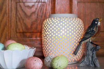 Speckled Eggs and a Vintage Robin