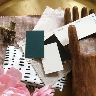 Fabrics and Paint Swatches for Making it Lovely's One Room Challenge