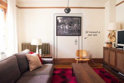 We removed a door here.