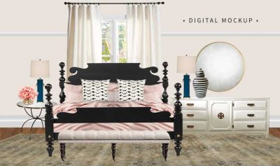 One Room Challenge Bedroom Digital Mockup | Making it Lovely