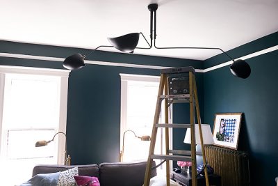 Taking down the lighting fixture