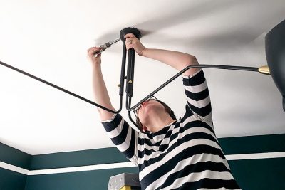 Taking down the lighting fixture