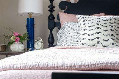 Wink Wink Pillows by People I've Loved | Making it Lovely's One Room Challenge Bedroom