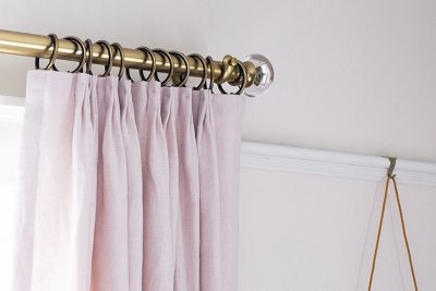Pink Linen Curtains from Tonic Living | Making it Lovely's One Room Challenge Bedroom