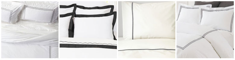 Black and White Bordered Bedding