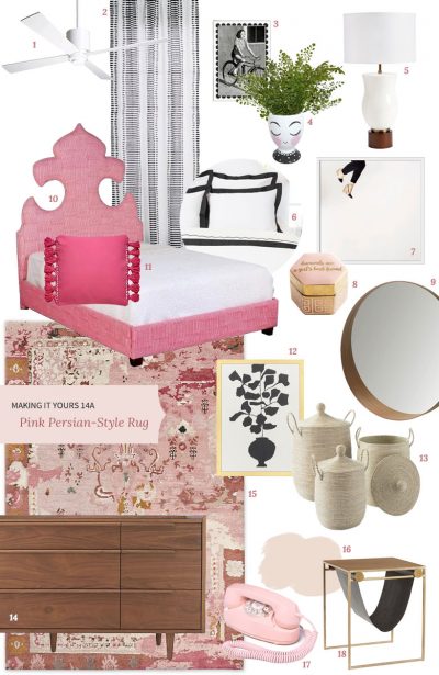 Pink Persian-Style Rug, Making it Yours 14A