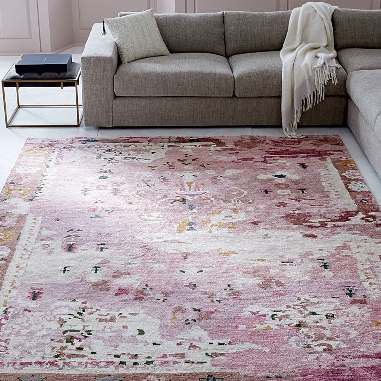 Persian-Style Pink Rug, West Elm