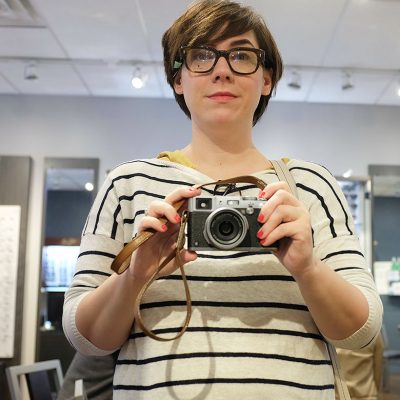 Trying on Glasses at MyEyeDr.