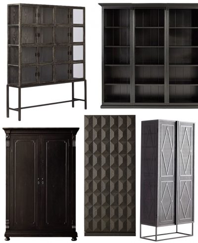 Dark Cabinets and Shelving