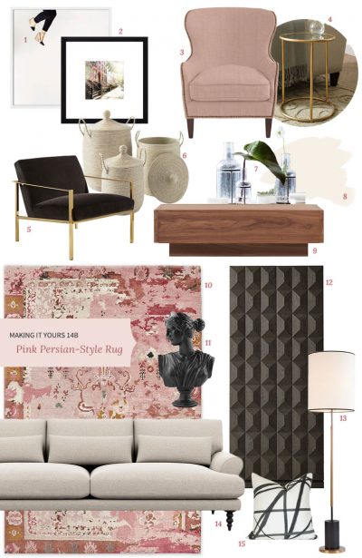Pink Persian-Style Rug, Making it Yours 14B