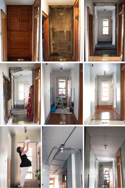 Hallway Changes Over Three Years