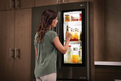 LG Black Stainless Steel Instaview Refrigerator