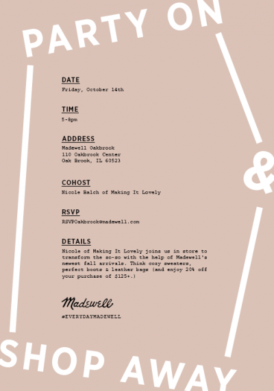 Madewell Shopping Invitation