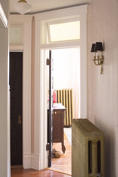 Looking Toward the Bedroom from the Wallpapered Hall | Making it Lovely, One Room Challenge