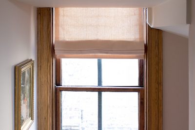 Pink Linen Roman Shades from The Shade Store | Making it Lovely, One Room Challenge