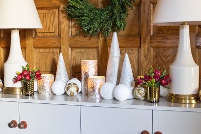 Sideboard Decorated for Christmas | Making it Lovely | Lowe's